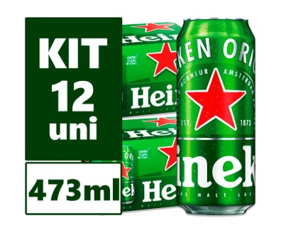 Heineken Latão 473ml Pack com 12 Unidades (preço unitário)